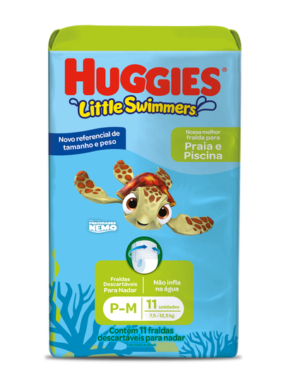 Fralda Huggies Little Swimmers P-M - 11 fraldas